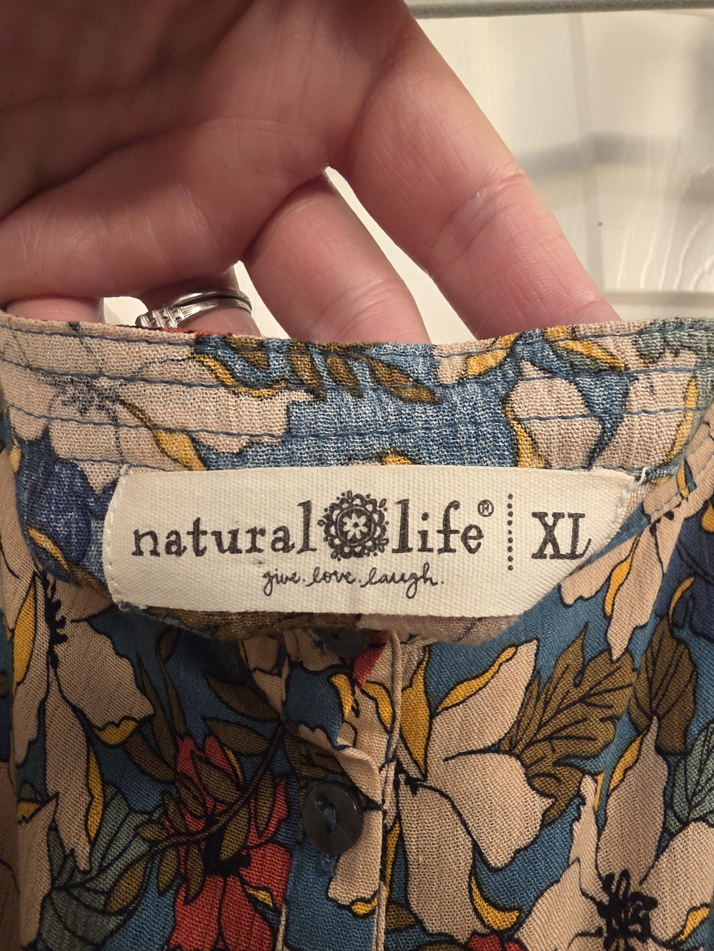 Natural Life ankle length floral button front, maxi dress - Picture 2 of 7